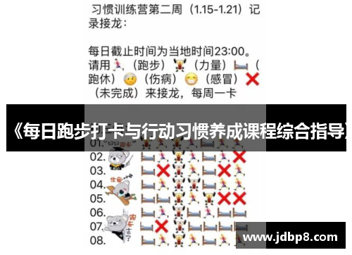《每日跑步打卡与行动习惯养成课程综合指导》